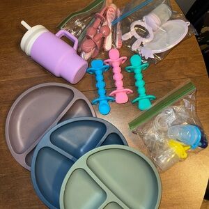 Colorful Silicone Baby Feeding Set